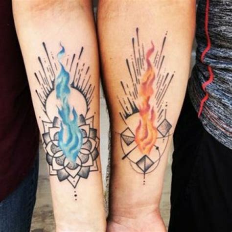 Twin Flame Couple Tattoo Fire Tattoo Twin Tattoos Flame Tattoos