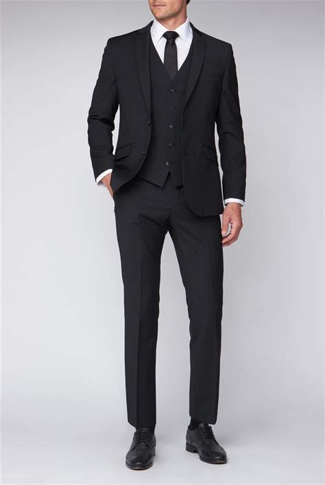 Scott By The Label Black Tailored Waistcoat SuitDirect Co Uk