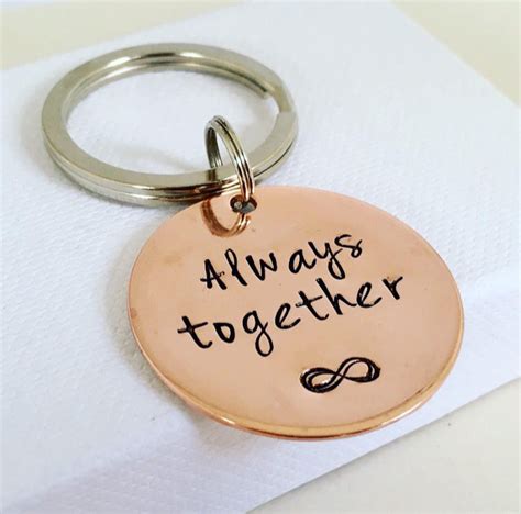 Personalised Copper Keyring 7 Year Anniversary T Ts Etsy