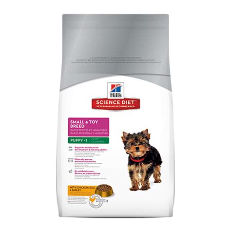 When introducing a new brand of food to your when choosing the best food for small breed puppies, the list of ingredients should be analysed closely. Hills Science Diet Puppy Small & Toy Breed Dry Dog Food ...