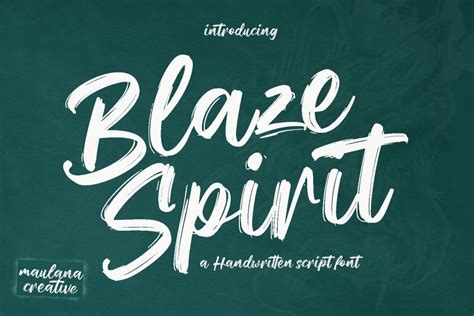 Blaze Spirit Brush Script Font Design Cuts