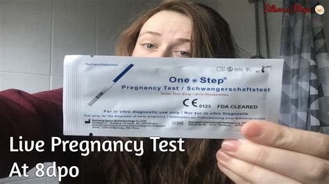 Live Pregnancy Test 8dpo Infertility Journey 2018 Youtube