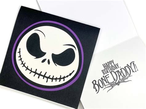 Jack Skellington Birthday Card Halloween Card Disney Etsy