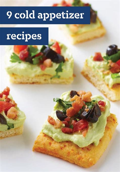 Bill's tangy cold appetizers, cold crustacean appetizer dip, cold tofu appetizer, etc. 9 Cold Appetizers - You'll find just the right nibble with these recipes for cold appetizers ...