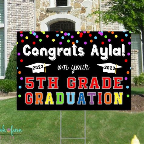 5th Grade Graduation Yard Sign Etsy