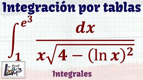 Integración Por Tablas Integral Definida La Prof Lina M3 Youtube