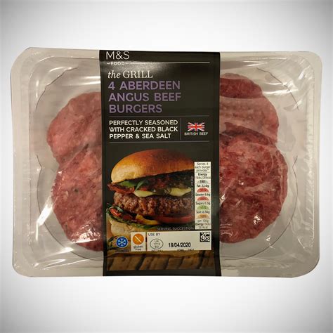 4 Aberdeen Angus Quarter Pound Steak Burgers 454g