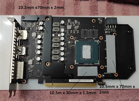 THERMAL PAD SIZES ON ASUS TUF Gaming GeForce GTX 1660 SUPER OC 6GB