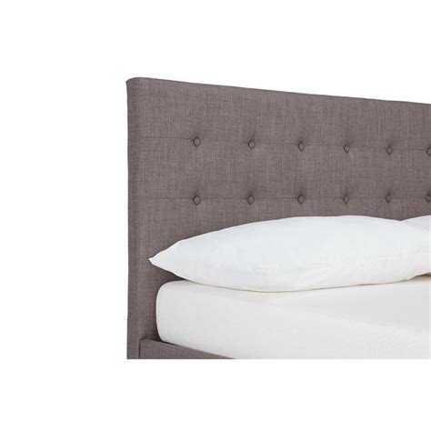 Dhp Cambridge Linen Upholstered Queen Storage Bed In Gray