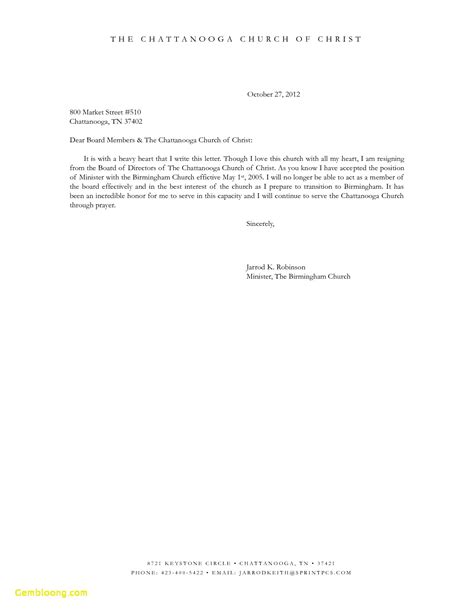 Board Member Resignation Letter Template