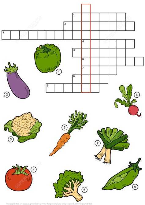 You might want to bookmark this page. Vegetables Crossword Puzzle for Teens | Free Printable ...
