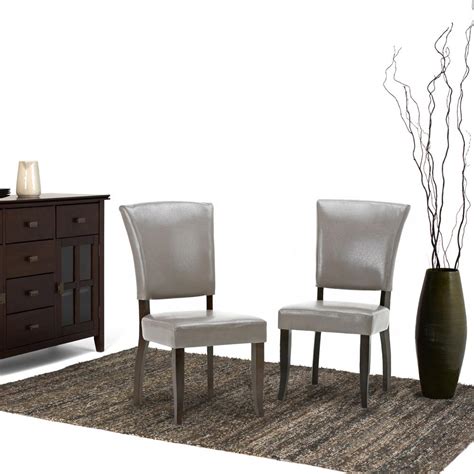 Stencil cut out taupe eiffel dining side chair (set of 2) by mod made (3) clairborne taupe microfiber tufted dining chairs (set of 2) by dorel living (1) hasina taupe side chair (set of 2) by eurostyle (1) cinzia taupe side chair (set of 2) by eurostyle. Simpli Home Joseph Taupe PU Faux Leather Dining Chair (Set of 2)-AXCDCHR-001-TP - The Home Depot