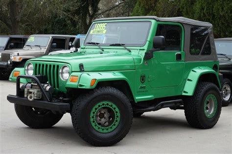 Electric Lime Green Jeep Wrangler Sport Only 89k Miles Custom Built