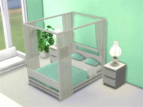 Sims 4 Custom Content Canopy Bed Horby