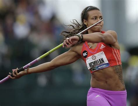 Heptathlete Chantae Mcmillan Competes In The Javelin Throw