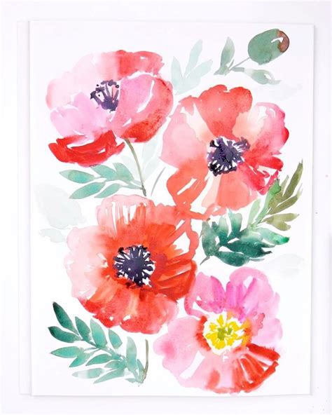 Learn To Paint Loose Watercolor Poppies Video Watercolor Poppies