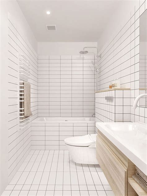 Vertically laid tiles instantly modernize a bathroom. Bathroom Tile Idea - Use The Same Tile On The Floors And ...