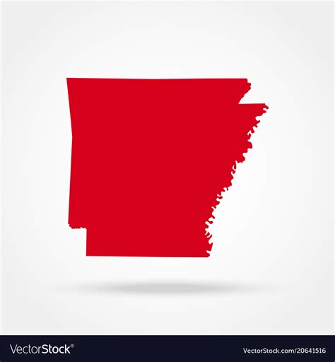 Map Of The Us State Of Arkansas Royalty Free Vector Image