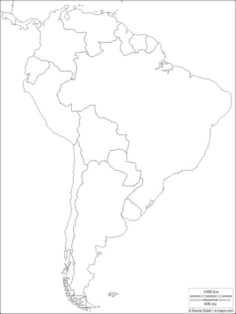 Blank South America Maps For Labeling