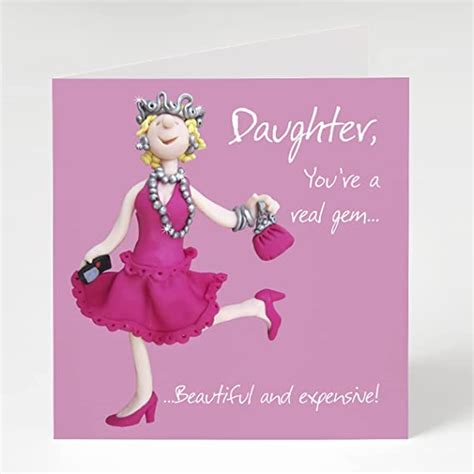 Daughter A Real Gem Birthday Greeting Card One Lump Or Two Holy Mackerel Cards Amazones
