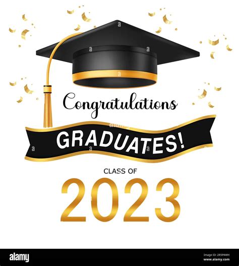Congratulations Greeting Text Vector Design Class Of 2023 Graduates On
