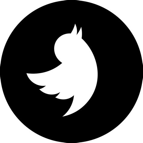 Free Social Media Icons Twitter Icon In Circle Black And White Png