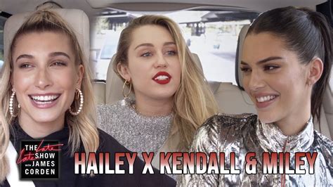 Kendall Jenner Picture Carpool Karaoke Kendall Jenner And Hailey Baldwin