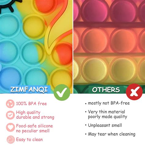 Buy Zimfanqi Pop On It Fidget Toys Pop It Purse Popit Bag Simple Dimple Poppers Fidgets Sensory