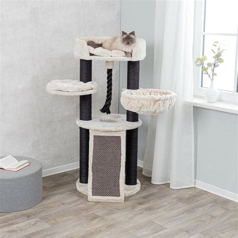 Tucker Murphy Pet Bovina Creamblack Designer Cat Tower For Large Cats