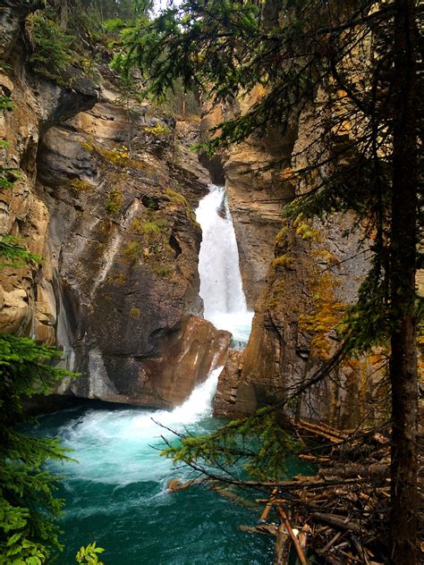 Johnson Canyon Waterfalls In Banff National Park Canada 2448x3624 Oc
