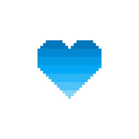 An Image Of A Pixelated Heart In Blue And White Colors On A White
