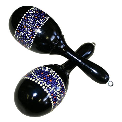 Hand Painted Wooden Maracas Pair X8 Drums