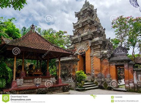 Puri Saren Agung Ubud Palace Temple In Bali Indonesia Stock Image