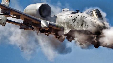 Awesome A 10 Warthog In Action Firing The Dreaded Aircraft