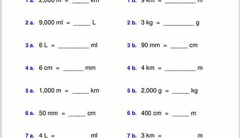 practice metric conversions worksheets