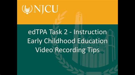 Edtpa Task 2 Early Childhood Video Tips Youtube