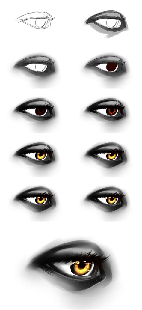 Sai Eye Tutorial By Ryky On Deviantart Eye Drawing Tutorials Eye