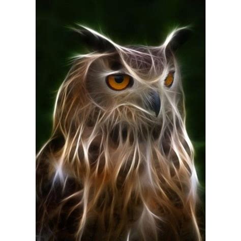 Electric Animals Fractal Images Fractal Art Beautiful Owl Animals