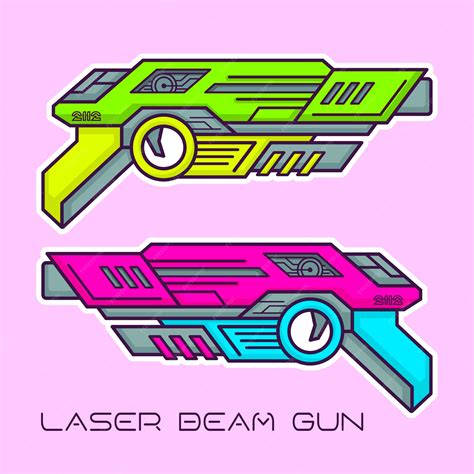 Premium Vector Cute Laser Beam Gun In Cartoon Technology Vector