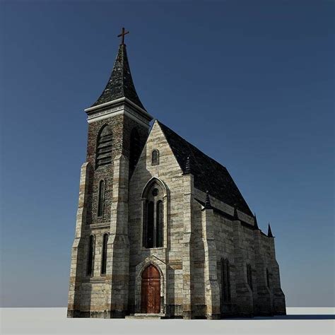 3d Asset Low Poly Church Cgtrader
