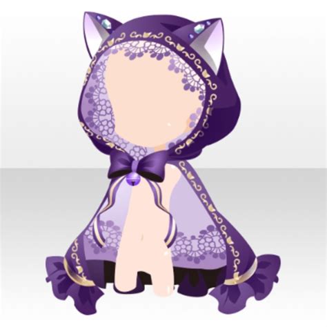 Mysterious Robe With Cat Ears Vera Purple Anime Boy Hair Anime Girl