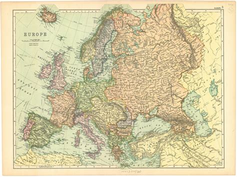 Old Map Of Europe Old Europe Map Map Of Europe Printable Etsy In 2020