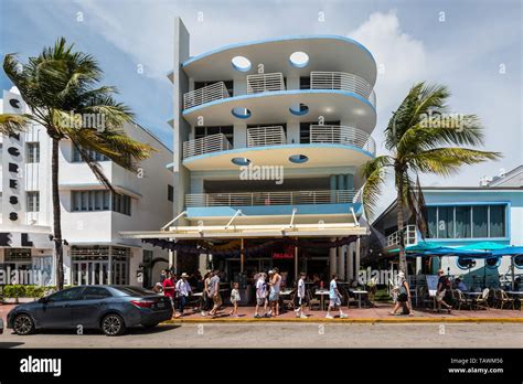Miami Fl Usa April 19 2019 The Palace Bar On Ocean Drive At The Historical Art Deco