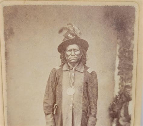 Cdv Photo Kiowa War Chief Satanta Indian Fort Sill