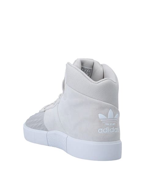 Adidas Originals Rubber High Tops And Sneakers In Light Grey Gray For