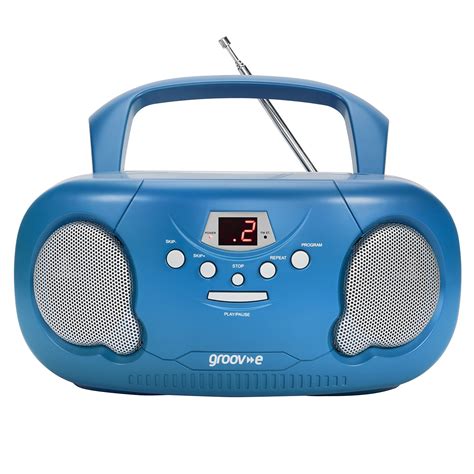 Groov E Portable Cd Player Boombox With Amfm Radio 35mm Aux Input
