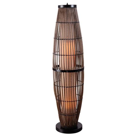 For traditionalists, classic basket weaves are a timeless choice while modernists can bring lighting into any space in unique spheres and cylinders featuring vine wraps, and with hanging rattan pendant lights. Kenroy Home Biscayne 51 in. Rattan Outdoor Floor Lamp-32248RAT - The Home Depot