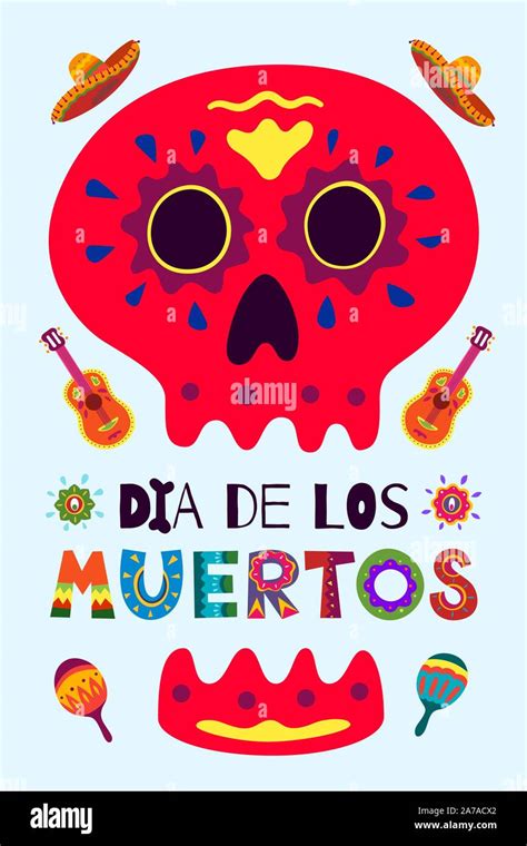 Mexican Day Of The Dead Dia De Los Muertos Poster National Festival