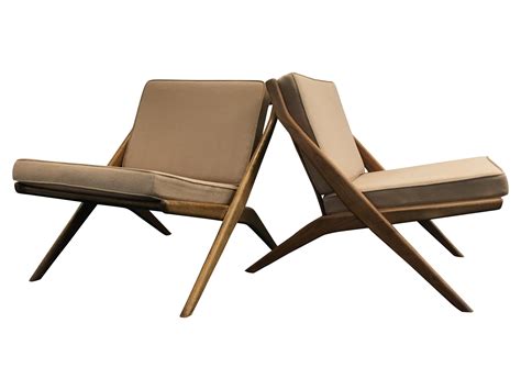 Folke Ohlsson Dux Scissor Chairs - A Pair | Chairish
