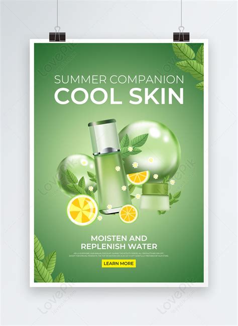 Creative Green Skin Care Product Poster Template Imagepicture Free